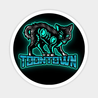 Toon Town YXE Neon Scared Cat Magnet